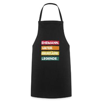 Husband Father Figure Skater Legend Father's Day - Cooking Apron - black - Front - AI Model Male 185 dark (185cm)