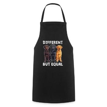 Labrador dogs DIFFERENT BUT EQUAL Labrador - Cooking Apron - black - Front - AI Model Male 185 dark (185cm)