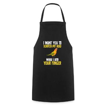 Parakeet, Parrot, Parakeet, Bird - Cooking Apron - black - Front - AI Model Male 185 dark (185cm)