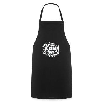 The King of Teamwork - Cooking Apron - black - Front - AI Model Male 185 dark (185cm)