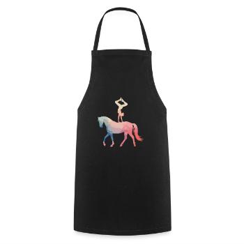 Loves Horse Vaulting Gift - Cooking Apron - black - Front - AI Model Male 185 dark (185cm)