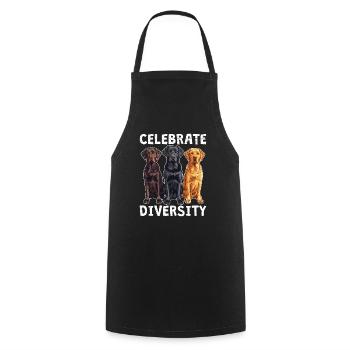 Labrador CELEBRATE DIVERSITY Labrador Owner - Cooking Apron - black - Front - AI Model Male 185 dark (185cm)