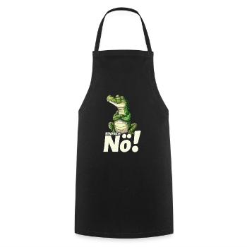 Crocodile avec un simple non-dit - Tablier de cuisine - noir - Devant - AI Model Male 185 dark (185cm)