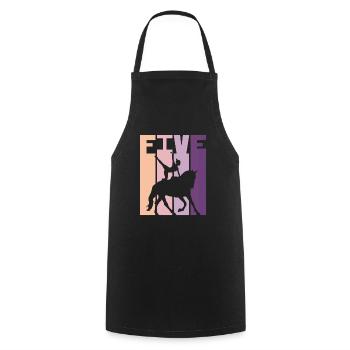Loves Horse Vaulting Gift - Cooking Apron - black - Front - AI Model Male 185 dark (185cm)