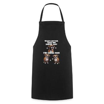 What s better than one Boxer? Two Boxer - Cooking Apron - black - Front - AI Model Male 185 dark (185cm)