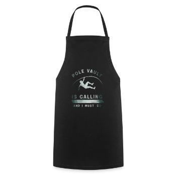 Stabhochspringer-Geschenk - Kochschürze - Schwarz - Vorne - AI Model Male 185 dark (185cm)