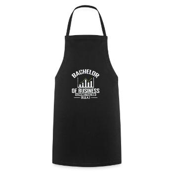 Bachelor of Business Administration (B.B.A.) - Cooking Apron - black - Front - AI Model Male 185 dark (185cm)