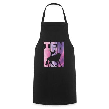 Loves Horse Vaulting Gift - Cooking Apron - black - Front - AI Model Male 185 dark (185cm)