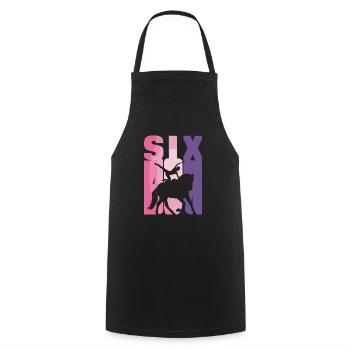 Loves Horse Vaulting Gift - Cooking Apron - black - Front - AI Model Male 185 dark (185cm)