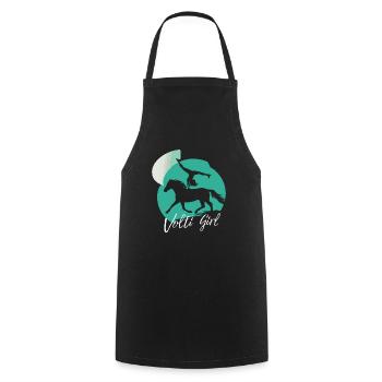 Loves Horse Vaulting Gift - Cooking Apron - black - Front - AI Model Male 185 dark (185cm)