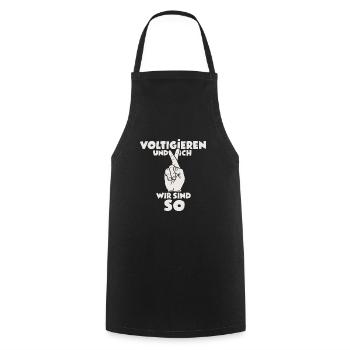 Stabhochspringer-Geschenk - Kochschürze - Schwarz - Vorne - AI Model Male 185 dark (185cm)
