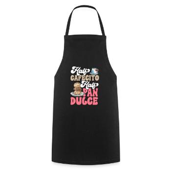 Concha Hispanique Mexicain Pan Dulce - Tablier de cuisine - noir - Devant - AI Model Male 185 dark (185cm)