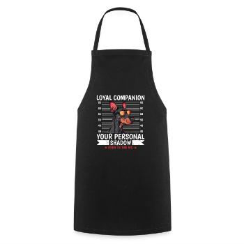 Doberman FIDÈLE COMPAGNON VOTRE OMBRE PERSONNELLE - Tablier de cuisine - noir - Devant - AI Model Male 185 dark (185cm)