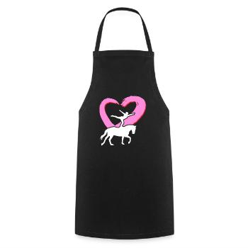 Loves Horse Vaulting Gift - Cooking Apron - black - Front - AI Model Male 185 dark (185cm)