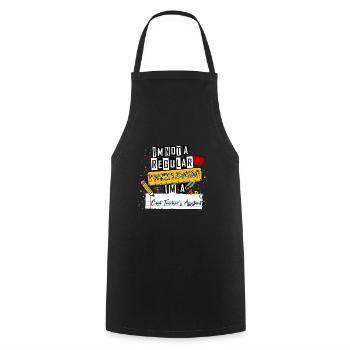 I'm Not a Regular Teacher Assistant Cool Teacher A - Cooking Apron - black - Front - AI Model Male 185 dark (185cm)