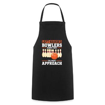 Bowling Left-handed Left-handed bowler - Cooking Apron - black - Front - AI Model Male 185 dark (185cm)