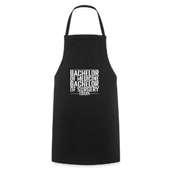 Bachelor of Medicine, Bachelor of Surgery Studies - Cooking Apron - black - Front - AI Model Male 185 dark (185cm)