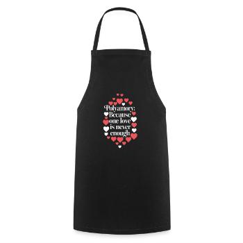 Polyamorous Community Polyamorous Parenting - Cooking Apron - black - Front - AI Model Male 185 dark (185cm)