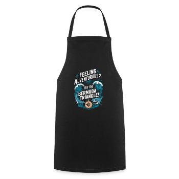 Mysterious disappearances in the Bermuda Triangle - Cooking Apron - black - Front - AI Model Male 185 dark (185cm)