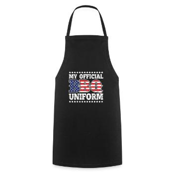 Grillmeister My Official BBQ Uniform Grillfest - Cooking Apron - black - Front - AI Model Male 185 dark (185cm)