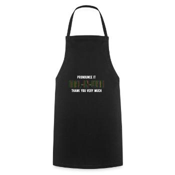 Malinois Dog PRONOUNCE IT MAL-IN-WAH THANK YOU - Cooking Apron - black - Front - AI Model Male 185 dark (185cm)
