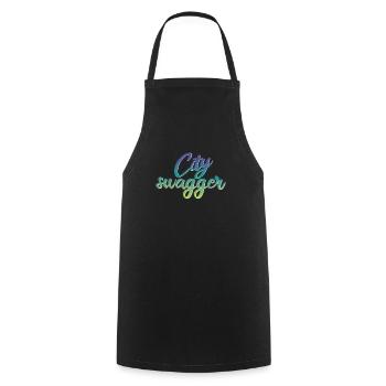 City Swagger design - Cooking Apron - black - Front - AI Model Male 185 dark (185cm)