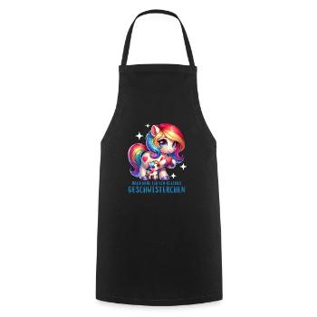 I get a sibling brother sister - Cooking Apron - black - Front - AI Model Male 185 dark (185cm)