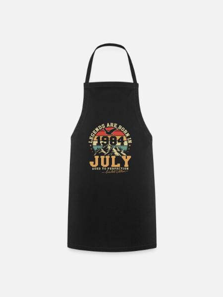 Juillet 1984 Vintage Rétro Anniversaire 1984 Cadeau - Tablier de cuisine - noir