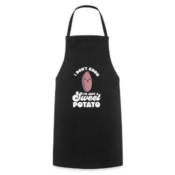 Légumes-racines de patates douces - Tablier de cuisine - noir - Devant - AI Model Male 185 dark (185cm)