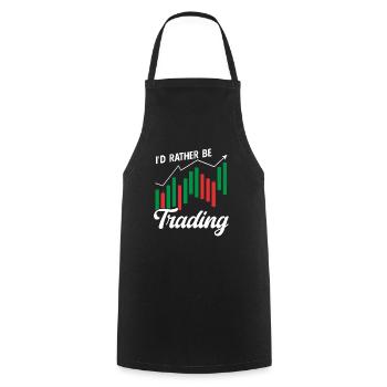 Trading Crypto Stock Market Investor Day Trader - Cooking Apron - black - Front - AI Model Male 185 dark (185cm)