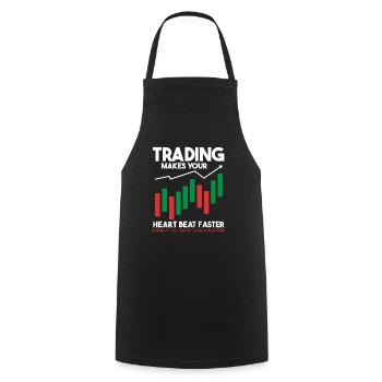 Trading Crypto Stock Market Investor Day Trader - Cooking Apron - black - Front - AI Model Male 185 dark (185cm)