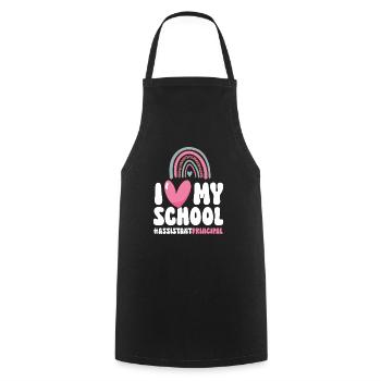 Deputy Principal - Cooking Apron - black - Front - AI Model Male 185 dark (185cm)