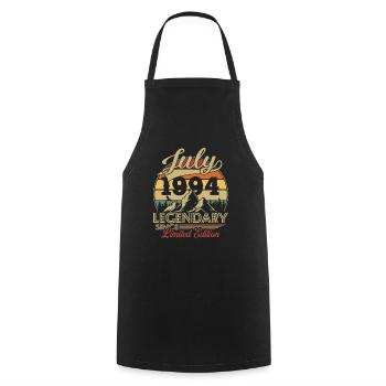 Vintage Retro July 1994 Birthday Gift - Cooking Apron - black - Front - AI Model Male 185 dark (185cm)