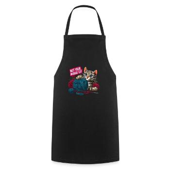 Ocelot Wild Cat Exotic Pets Jungle Big Cat - Cooking Apron - black - Front - AI Model Male 185 dark (185cm)