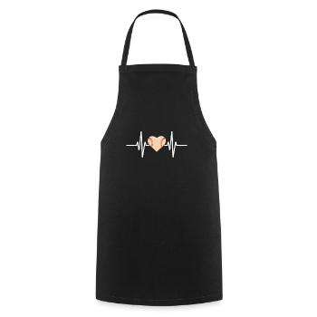 Herzschlag Baseball Herzschlag Liebe - Kochschürze - Schwarz - Vorne - AI Model Male 185 dark (185cm)