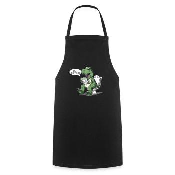 The Humor of Paleontology Dinosaurs - Cooking Apron - black - Front - AI Model Male 185 dark (185cm)