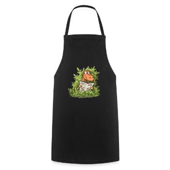The Humor of Paleontology Dinosaurs - Cooking Apron - black - Front - AI Model Male 185 dark (185cm)
