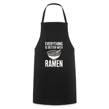 Alles Ist Besser Mit Ramen - Nudelsuppe Liebhaber - Kochschürze - Schwarz - Vorne - AI Model Male 185 dark (185cm)