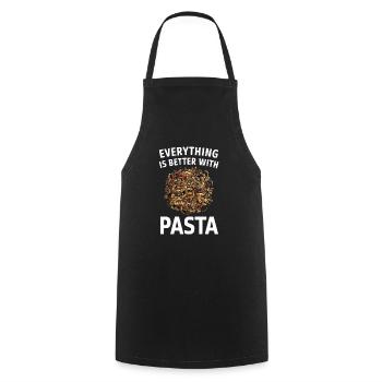 Alles Ist Besser Mit Pasta - Kochschürze - Schwarz - Vorne - AI Model Male 185 dark (185cm)