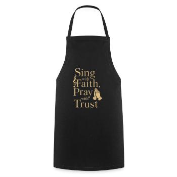 Musique chorale Chant religieux Musique confessionnelle - Tablier de cuisine - noir - Devant - AI Model Male 185 dark (185cm)