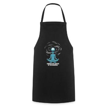 meditation, mindfulness, relaxation and - Cooking Apron - black - Front - AI Model Male 185 dark (185cm)
