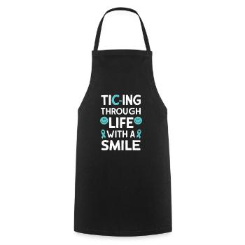 Tourette's Syndrome Awareness Neurodiverse - Cooking Apron - black - Front - AI Model Male 185 dark (185cm)