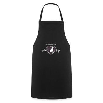 MALINOIS LOVER Belgian Shepherd Malinois - Cooking Apron - black - Front - AI Model Male 185 dark (185cm)