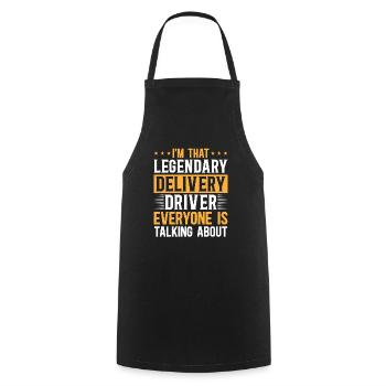 Supplier Package Delivery - Cooking Apron - black - Front - AI Model Male 185 dark (185cm)