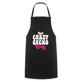 Leopard Gecko Reptile Pet Gecko - Cooking Apron - black - Front - AI Model Male 185 dark (185cm)