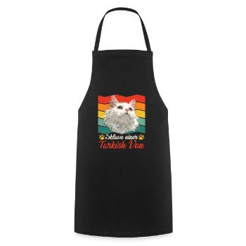 Katzenbesitzer SKLAVE EINER TURKISH VAN Vintage - Kochschürze - Schwarz - Vorne - AI Model Male 185 dark (185cm)