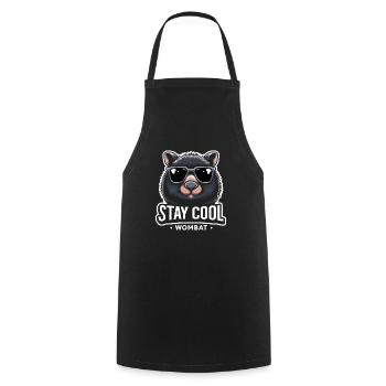 Se sentir Wombat-Tastic aujourd’hui - Wombat drôle - Tablier de cuisine - noir - Devant - AI Model Male 185 dark (185cm)