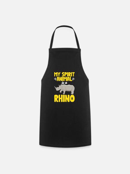 Rhino Rhino Unicorn - Cooking Apron - black
