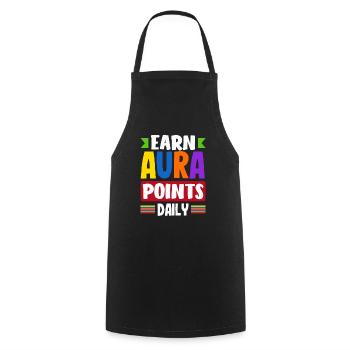Earn Aura Points Daily Trendy Viral - Cooking Apron - black - Front - AI Model Male 185 dark (185cm)