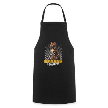 BENGALKATZEN FLÜSTERER Lustiges Bengalkatzen - Kochschürze - Schwarz - Vorne - AI Model Male 185 dark (185cm)